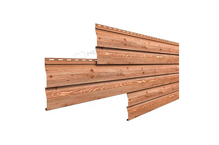 Металлический сайдинг Металл Профиль L брус XL Накатка, 0.5 ECOSTEEL, кедр
