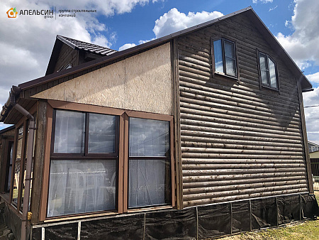 Монтаж фасада плиткой Hauberk в КП Петергофские Предместья