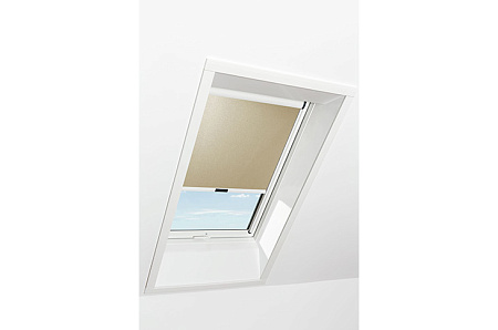 Штора рулонная дневного света Roto ZRE M в кассете, 94x140, коричневая бежевая