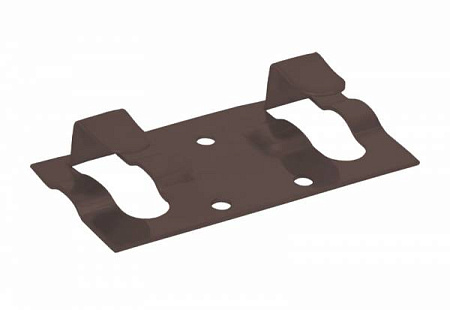 Кляймер стартовый для монтажа наличника GRINDERDECO, 32x13x75 мм, коричневый, упаковка 8 шт.