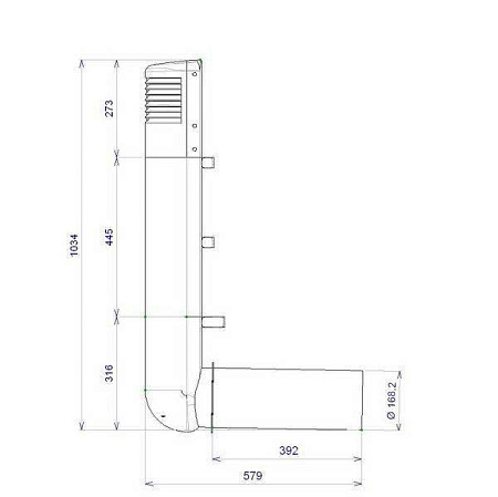 ROSS-дефлектор D160/170мм (160мм) Vilpe (Вилпе), черный