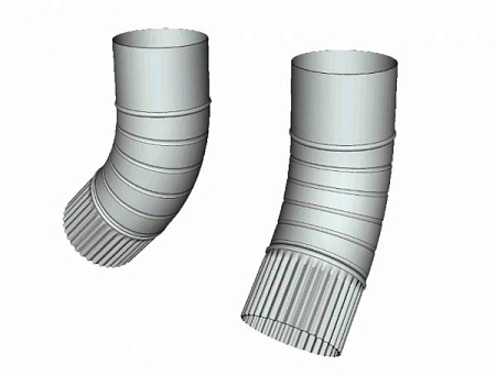 Отлив гофрированный 60 гр D216 мм промышленный, Zn