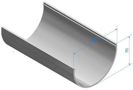 Желоб водосточный Docke Standard, 2000 мм, RAL 8019 темно-коричневый