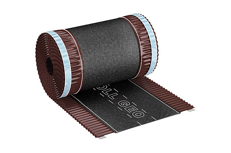 Коньковая лента Eurovent ROLL GEO, 240 мм x 5 м, RAL 8015 каштан