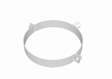 Охват с удлиненной гайкой D120 мм, Zn + порошк.покраска, цвет RAL 9003 (сигнально-белый)