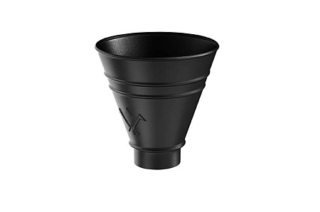 Воронка водосборная круглая D90 Aquasystem PU Matt, RAL 9005 черный