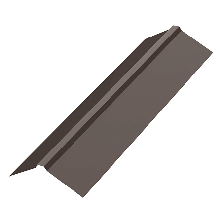 Конек плоский Aquasystem, 0.5 PE, Zn 140, 160х30х160х2000мм, RR 32 темно-коричневый