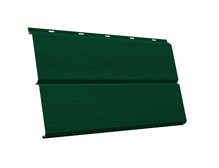 Металлический сайдинг Гранд Лайн / Grand Line профиль ЭкоБрус новый 3D, PE 0.5 с пленкой, RAL 6005 зеленый мох