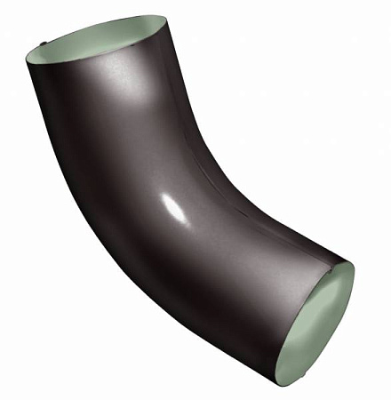 Колено трубы круглое 60° D125/90 Grand Line PE, RR 32 темно-коричневый