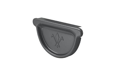 Заглушка универсальная с резиновым уплотнителем D125 Aquasystem Комфорт PE, RAL 7024 мокрый асфальт