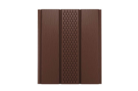 Софит с полной перфорацией AQUASYSTEM, 0.45 PE, Zn 140, 2400х303 мм, RAL 8017 коричневый