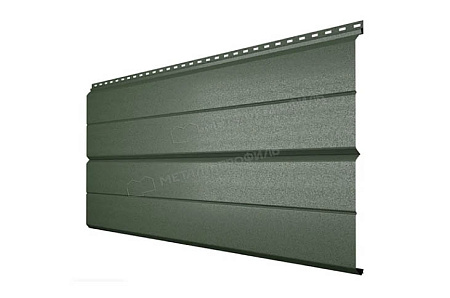 Металлический сайдинг Металл Профиль L брус XL Накатка, 0.5 VikingMP E, RAL 6007 бутылочно-зеленый