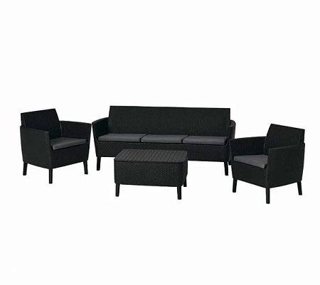 Дачная мебель Salemo 3 seater set Allibert (Аллиберт), цвет графит