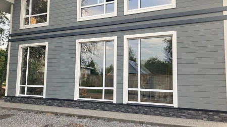 Фиброцементный сайдинг FCSPRO Вуд Клик, 3000x190x10 мм, серый в массе (под окраску)