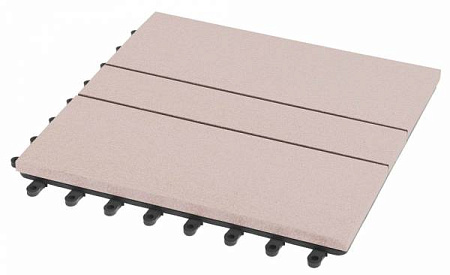 Садовый паркет Комфорт 1 GRINDERDECO ДПК, 300x300 мм, выбеленный дуб, упаковка 10 шт.