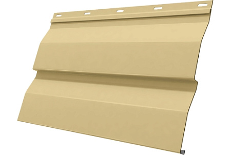 Металлический сайдинг Гранд Лайн / Grand Line профиль Корабельная доска, PE 0,4 с пленкой,  Ral 1014 (слоновая кость)