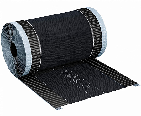 Коньковая лента Eurovent ROLL O, 240 мм x 5 м, RAL 9005 черный