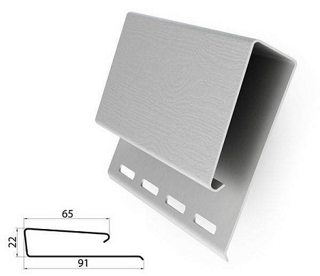 Наличник профиль J Grand Line Acryl, графит, 3050 мм