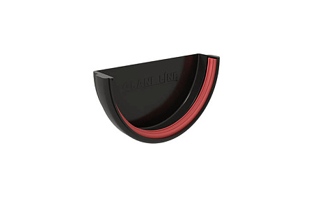 Заглушка желоба универсальная ПВХ Grand Line 120 мм, RAL 9005 черный