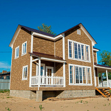 Фасадная плитка 1000х250 мм (2 кв.м/уп.) Технониколь Hauberk Кирпич, песчаный Фасадная плитка 1000х250 мм (2 кв.м/уп.) Технониколь Hauberk Кирпич, песчаный