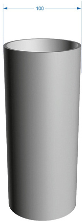 Труба водосточная 3,0 м Docke LUX, цвет шоколад (Ral 8019)