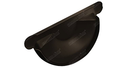 Заглушка желоба 150 мм Гранд Лайн Grand Line PU, цвет RR32 (темно-коричневый)