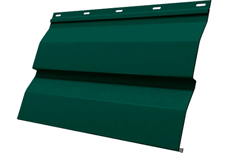 Металлический сайдинг Гранд Лайн / Grand Line профиль Корабельная доска, PE 0,5 с пленкой,  Ral 6005 (зеленый мох)
