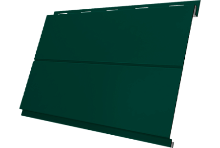 Металлический сайдинг Гранд Лайн / Grand Line профиль Вертикаль line, PE 0.5 с пленкой RAL 6005 (зеленый мох)