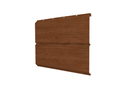 Металлический сайдинг Гранд Лайн / Grand Line профиль ЭкоБрус новый, Принт Элит 0,45 с пленкой, Рябина TwinColor