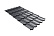 Волновой профиль Grand Line Kvinta plus 3D, 0,5 GreenCoat Pural BT Matt, Zn 275, RR 23 темно-серый (RAL 7024 мокрый асфальт)