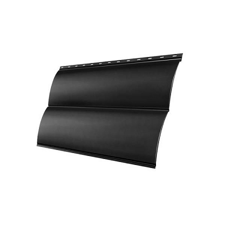 Металлический сайдинг Гранд Лайн / Grand Line профиль Блок-хаус new, Satin 0.5, цвет Ral 9005 (черный янтарь)