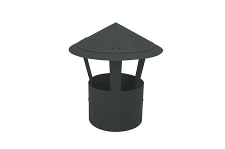 Дымник (колпак) на трубу круглый Grand Line d250, 0.45 PE, RAL 7005 (серая мышь)