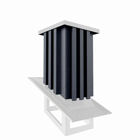 Кожух 4For Pipe Германия Кельн, 640х640 мм, титаноцинк