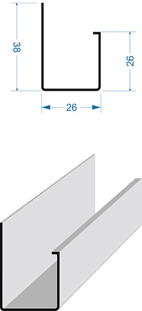 Гибкий J-профиль Docke PREMIUM, 3810 мм, шоколад