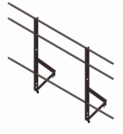 Ограждение кровли Optima Grand Line (Гранд Лайн) 1,2х2м, цвет RAL 8017 (коричневый)