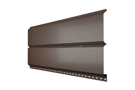 Металлический сайдинг Металл Профиль L брус, 0.5 VALORI, Dark Brown