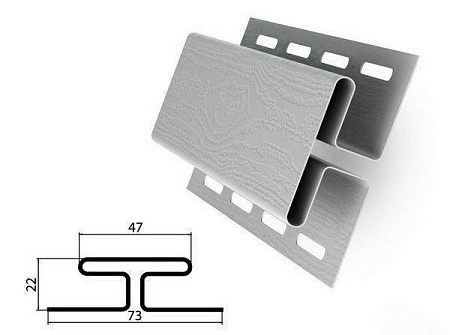 Профиль Н соединительный Grand Line Classic Color Plus, голубой, 3000 мм