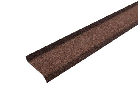 Цокольная планка металлическая (гранулят) Технониколь Hauberk, терракотовый