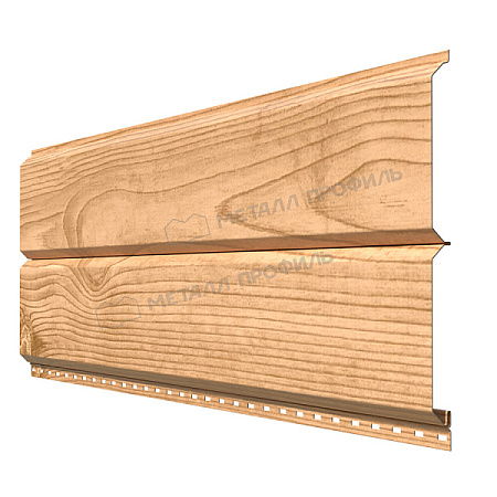 Металлический сайдинг Металл Профиль L брус, 0.5 ECOSTEEL, сосна