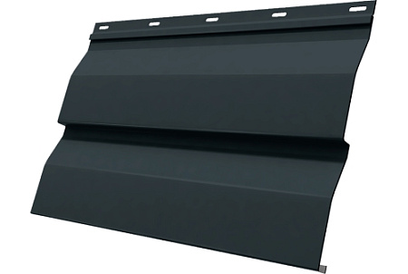 Металлический сайдинг Гранд Лайн / Grand Line профиль Корабельная доска, PE 0.45, Ral 7016 (антрацитово-серый)