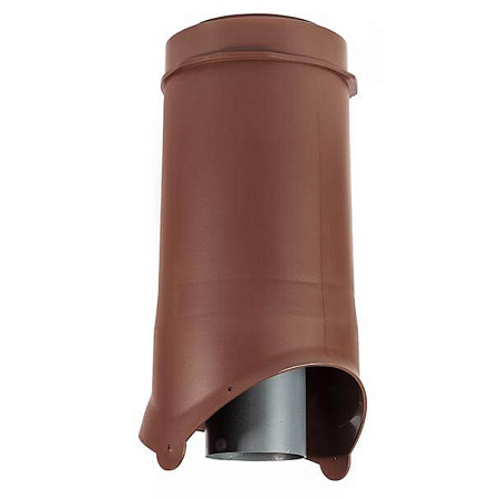 Изолированный вентиляционный выход Pipe-VT 100is/125/500 Krovent (Кровент) для канализации, коричневый