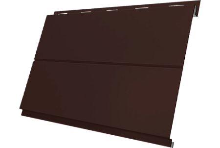 Металлический сайдинг Гранд Лайн / Grand Line профиль Вертикаль line, PE 0.45 с пленкой RAL 8017 (шоколад)