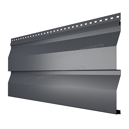 Металлический сайдинг Металл Профиль Корабельная доска, 0.5 PURMAN, RAL 7024 серый графит
