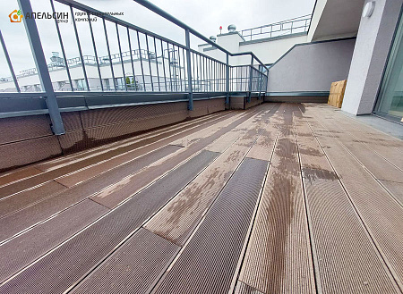 Монтаж террасной доски на веранде Васильевского острова Монтаж террасной доски на веранде Васильевского острова