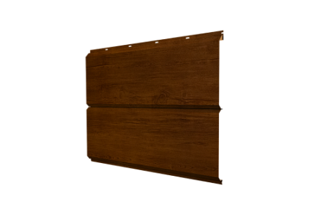 Металлический сайдинг Гранд Лайн / Grand Line профиль ЭкоБрус новый, Принт Премиум 0,45, Золотой дуб насыщенный Фреш TwinColor