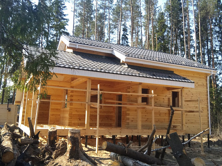 Металлочерепица Гранд Лайн / Grand Line, коллекция Kredo, 0,5 Satin Zn 140, цвет RAL 7024 (мокрый асфальт)