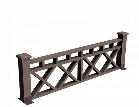 Секция ограждения Бейли GRINDERDECO, 2120х715 мм, венге