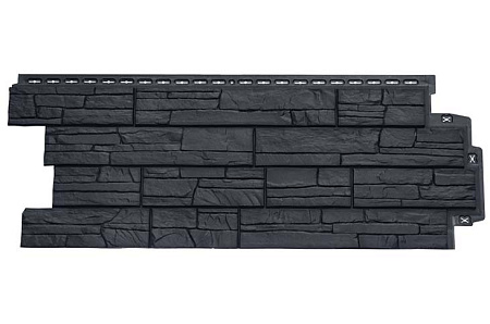 Фасадная панель Grand Line Classic, Сланец 1110х418 мм, графит
