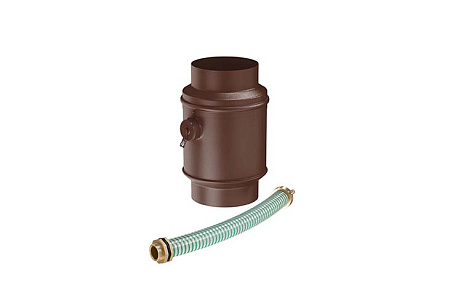 Водосборник цилиндрический в комплекте D90 Aquasystem PU Matt, RAL 8017 коричневый