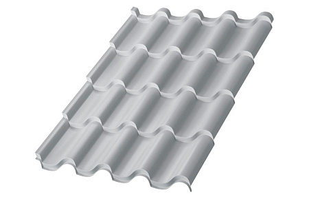 Металлочерепица Металл Профиль Монтерроса, NormanMP 0.5, серый RAL7004